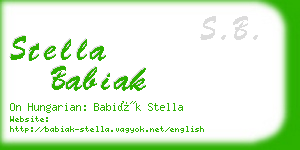 stella babiak business card